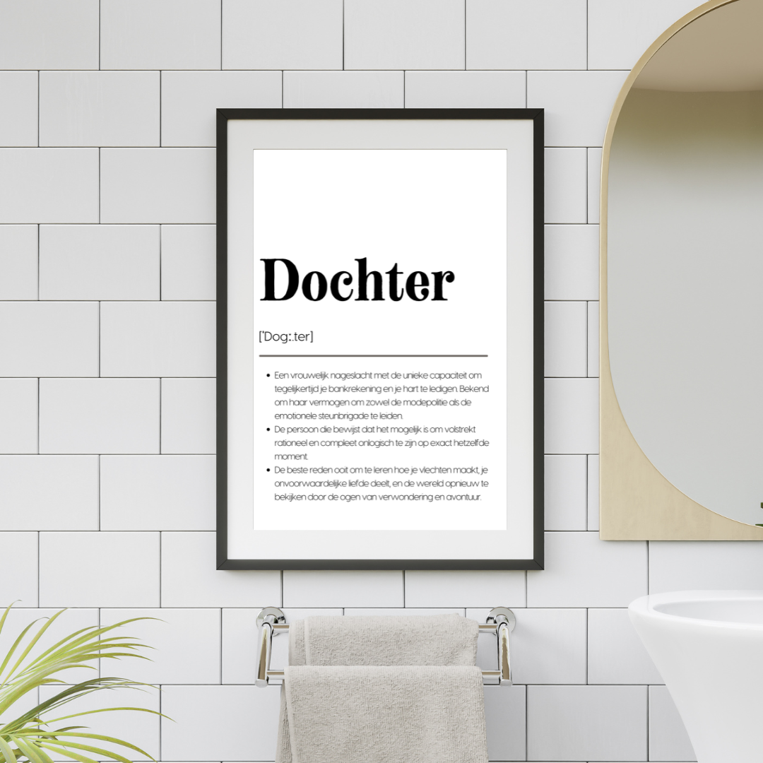 Dochter - Unieke Familieposters