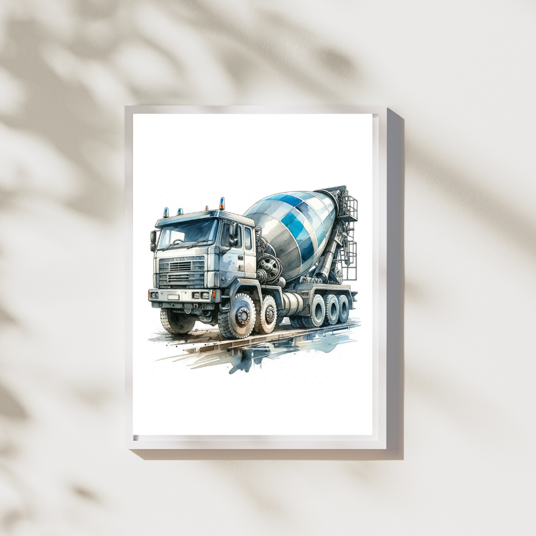 Cementwagen - Bouwplaats Drieluik Posters