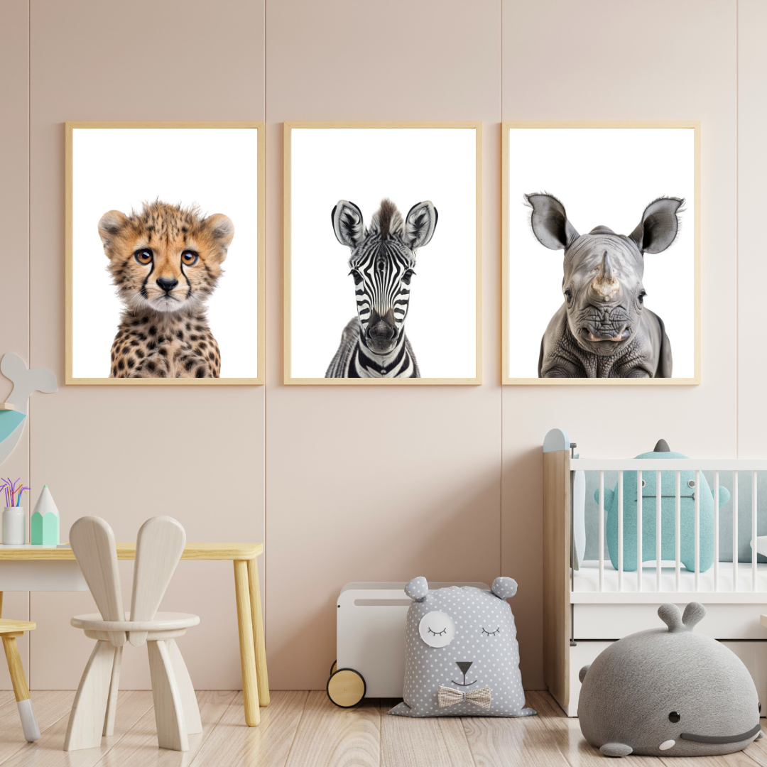 Safari Realisme Poster Collectie - Wereld Van Jonge Dieren