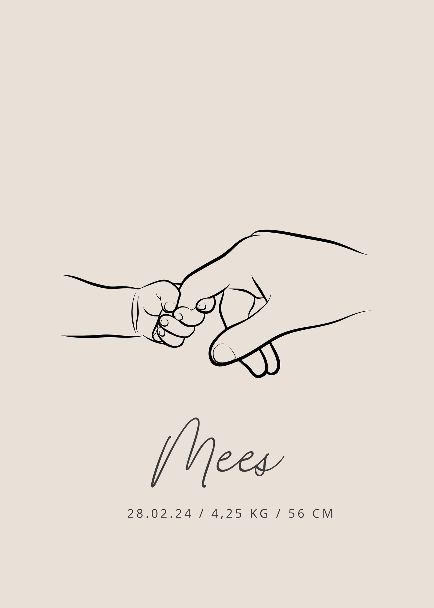 Geboorteposter Mees