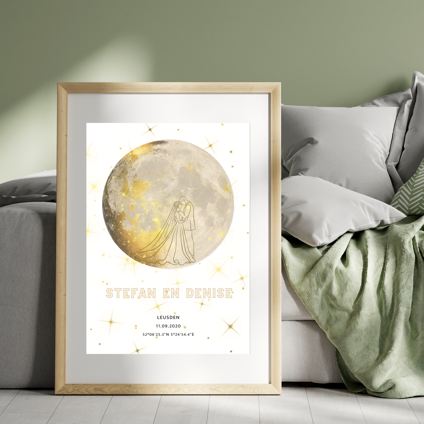 Gepersonaliseerde Maanfase Poster - Vier Jouw Speciale Moment