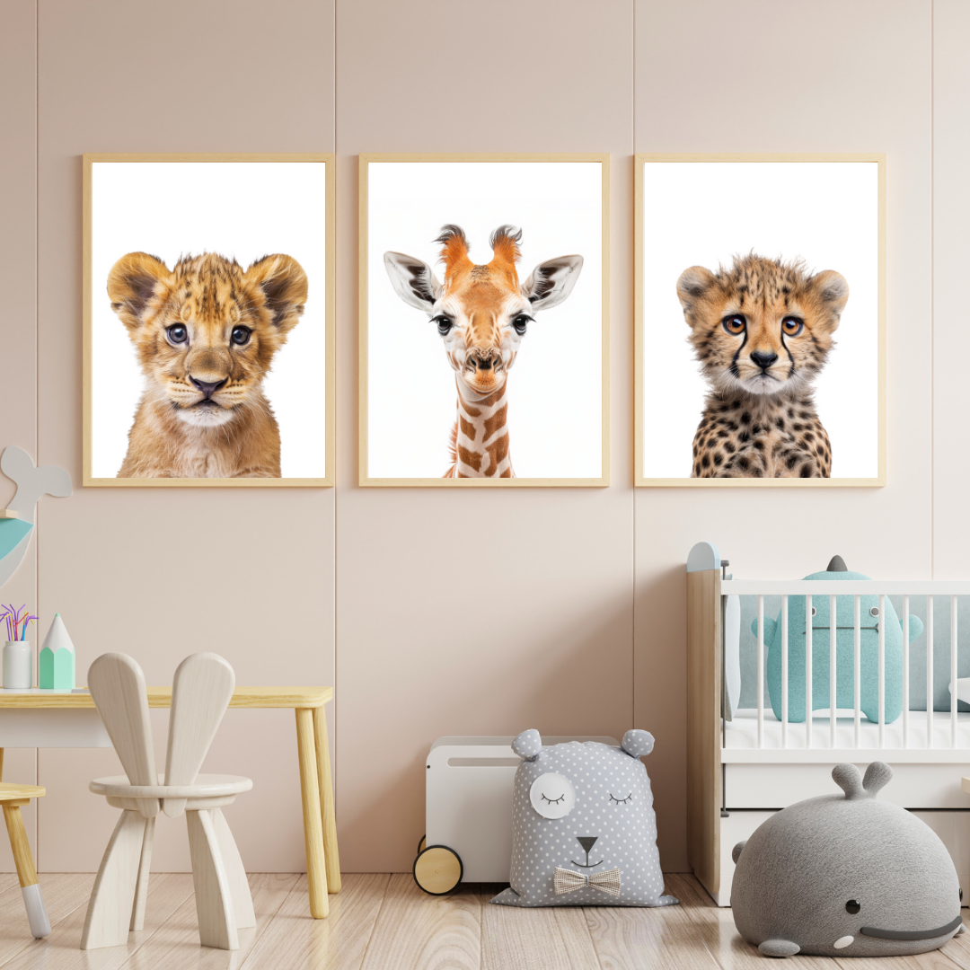 Safari Realisme Poster Collectie - Wereld Van Jonge Dieren