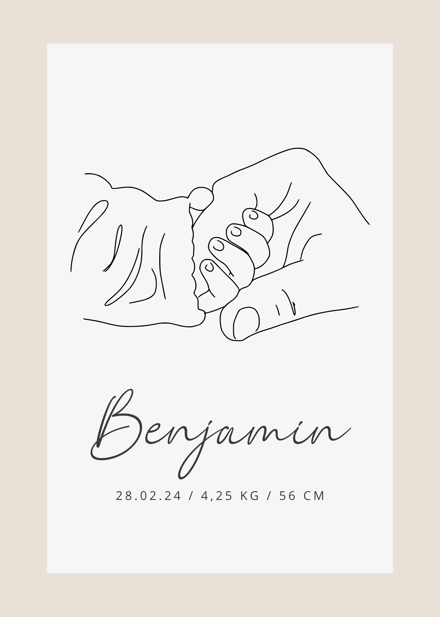 Geboorteposter Benjamin