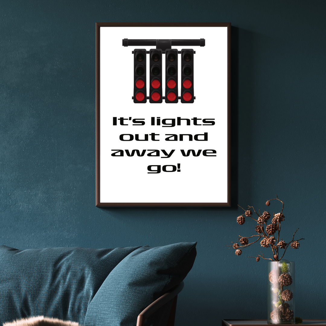 LIGHTS OUT - Racing Poster