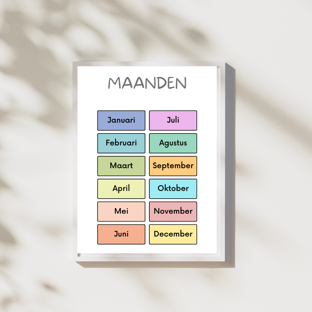 Maanden - Educatieve Montessori Collecties