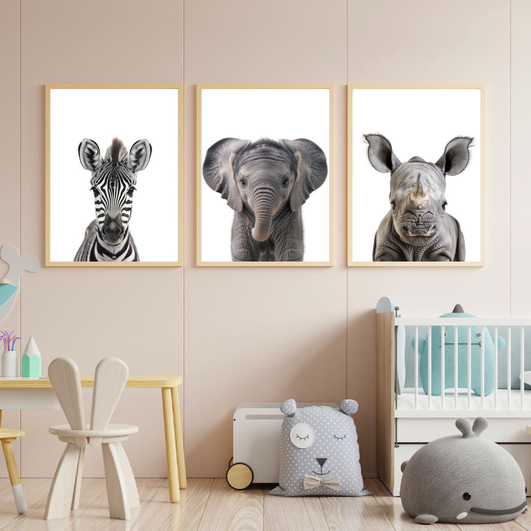 Safari Realisme Poster Collectie - Wereld Van Jonge Dieren