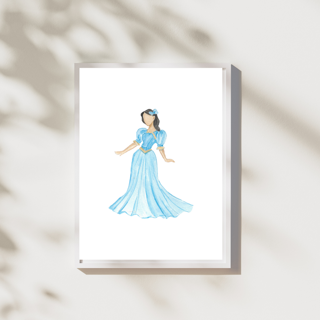 Blauw - Prinsessen Posters Collectie
