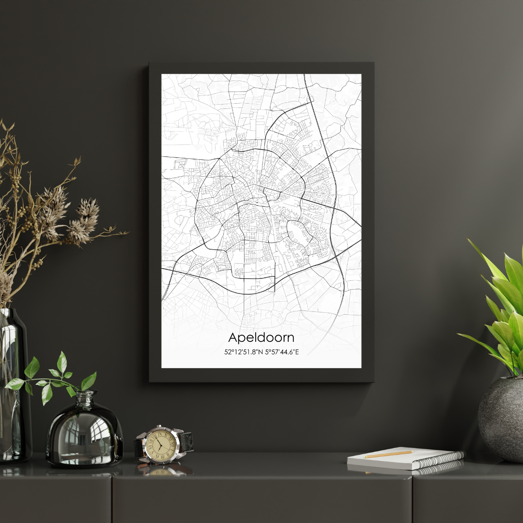 Apeldoorn - Moderne Stadskaart Poster