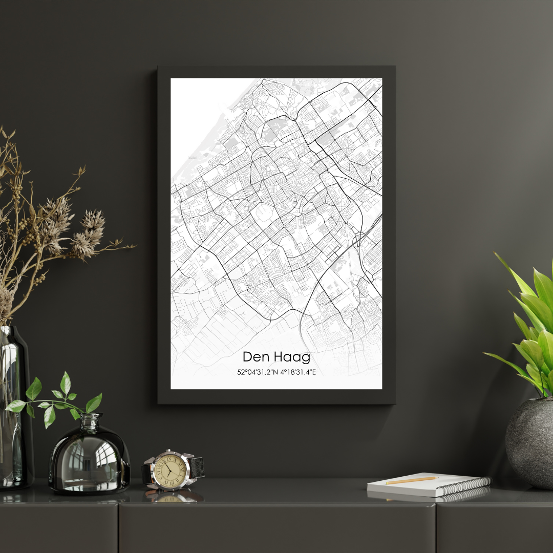 Den Haag - Moderne Stadskaart Poster