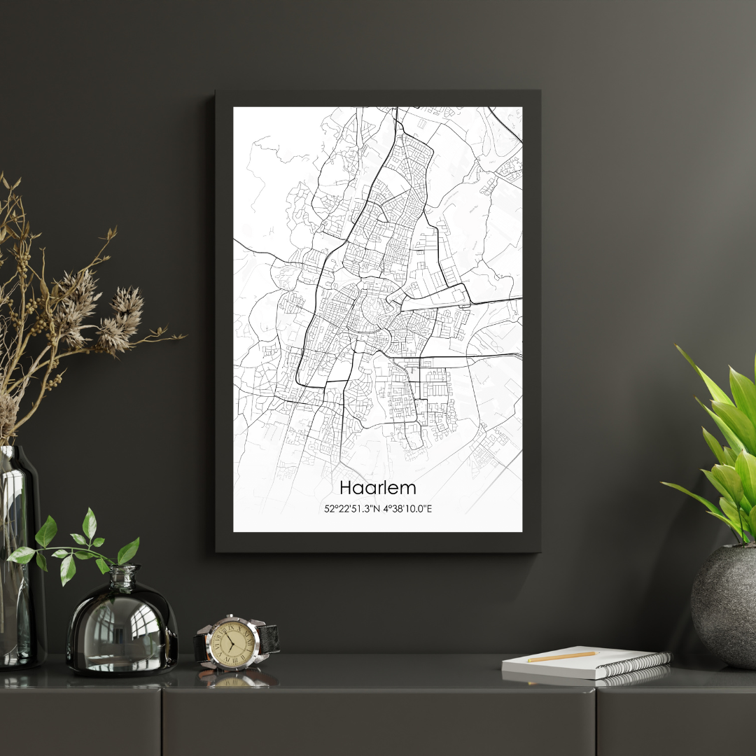 Haarlem - Moderne Stadskaart Poster