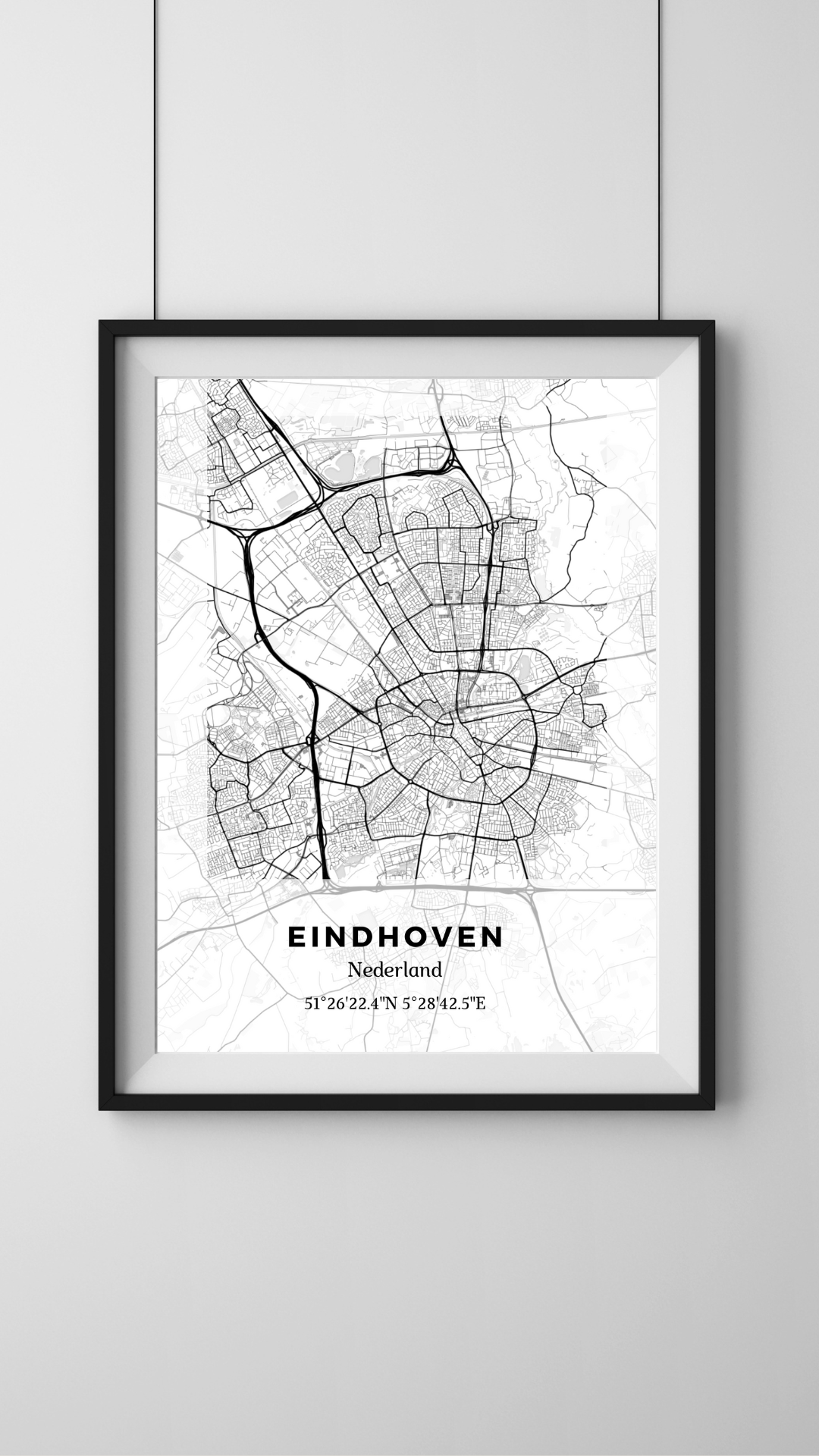 Zwarte-Witte Nederlandse Stadsposter