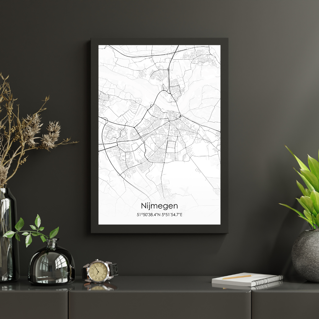 Nijmegen - Moderne Stadskaart Poster