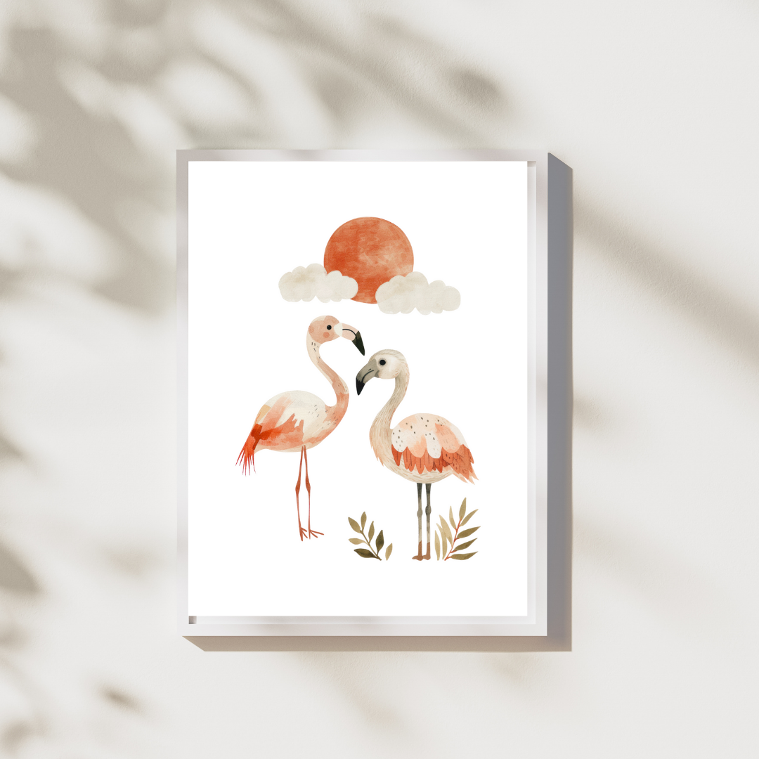 Flamingos in de zon - Safari Poster Collectie