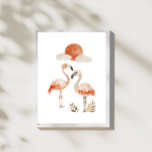 Flamingos in de zon - Safari Poster Collectie