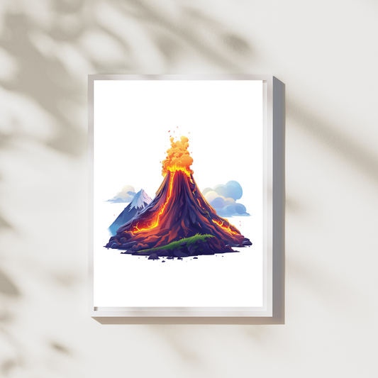 Vulkaan 1 - Vriendelijke Dinosaurus Poster Collectie