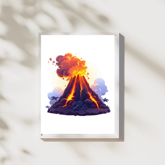 Vulkaan 2 - Vriendelijke Dinosaurus Poster Collectie