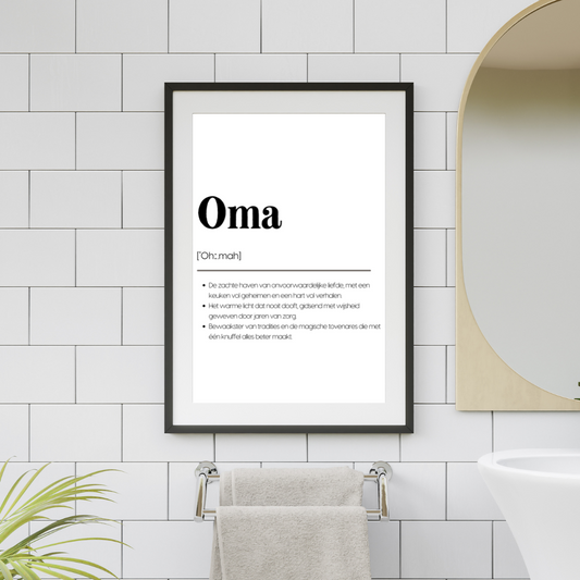 Oma - Unieke Familieposters