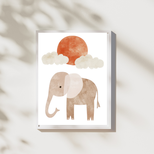 Olifant in de zon - Safari Poster Collectie